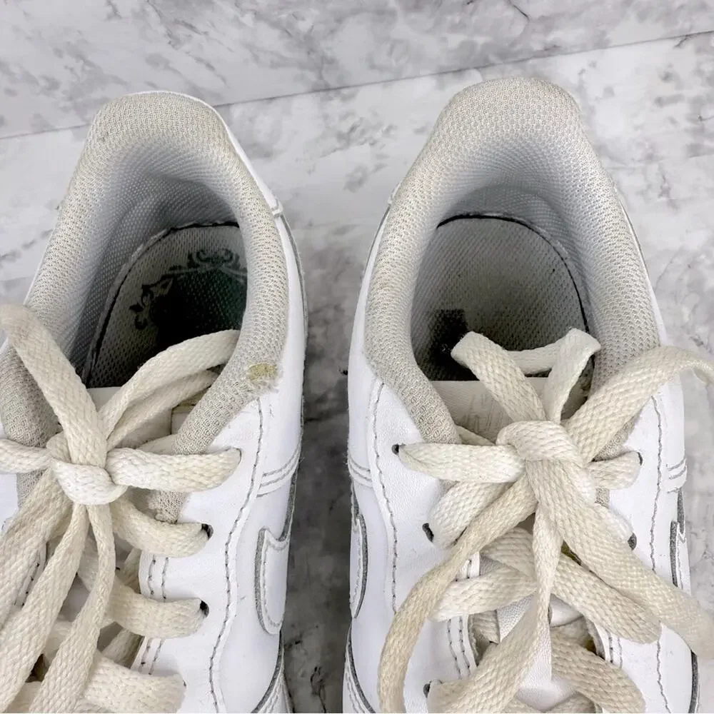 NIKE AIR FORCE 1 Low White Sneakers Size 4.5Y Big Boy